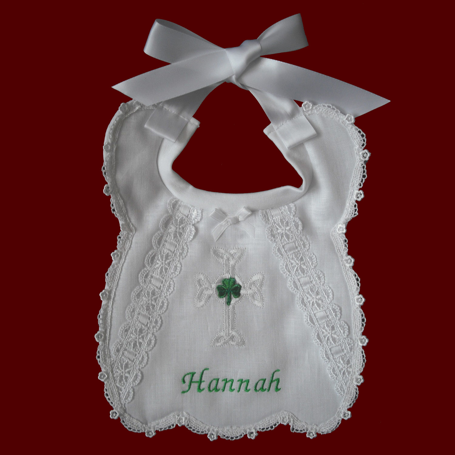 Bless This Child or Personalized Girls Christening Bib
