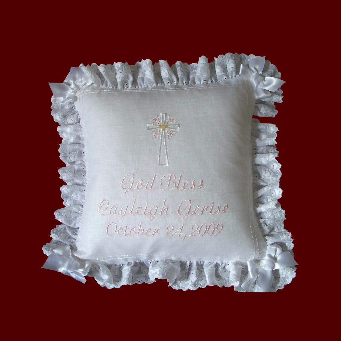 Personalized Christening Pillow