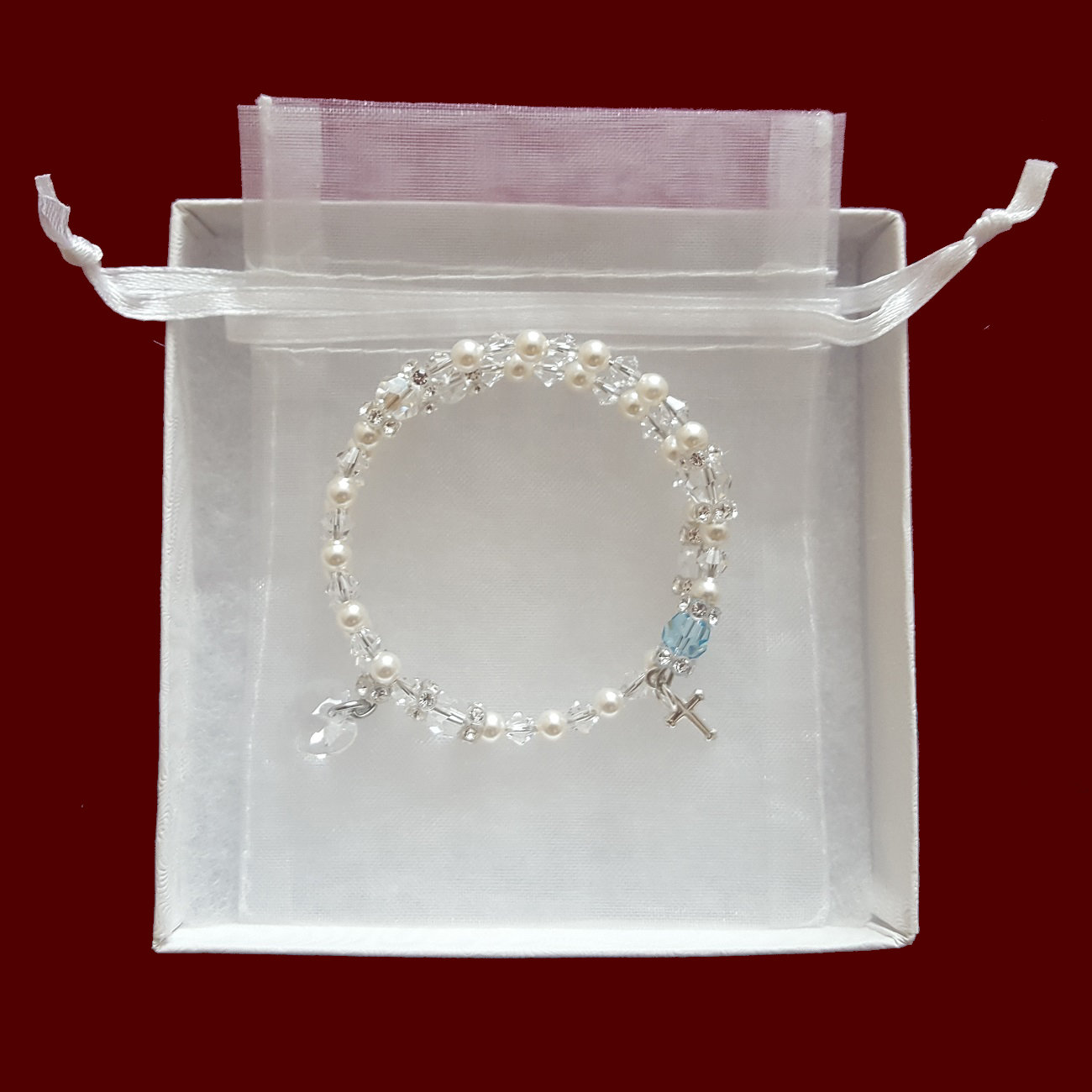 Swarovski Crystal Wrap Rosary Bracelet with Birthstone