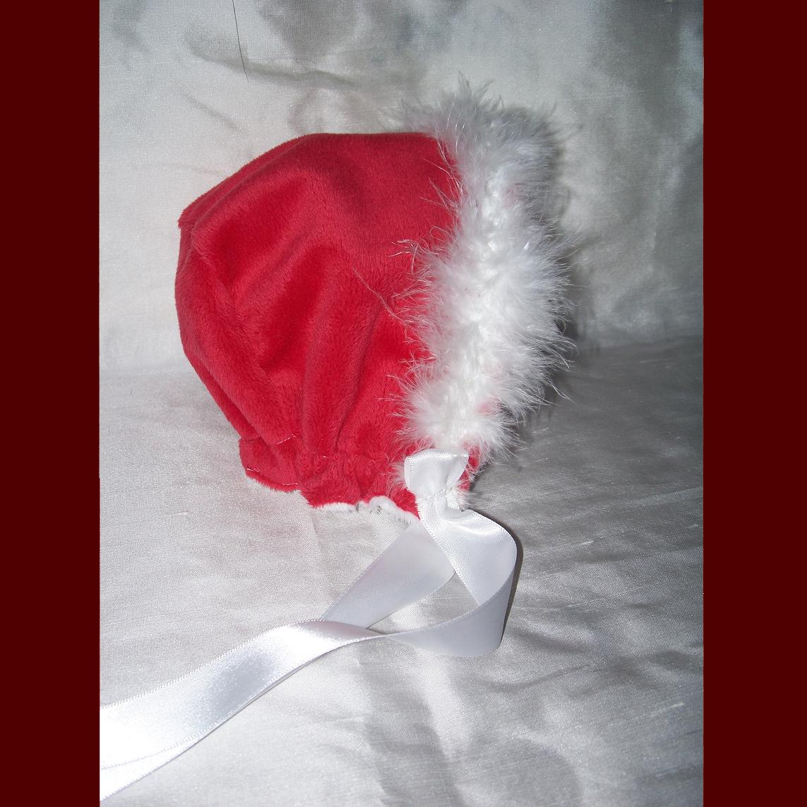 Minky Girl Christmas Bonnet