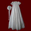 Girls Embroidered Organza with Sequins & Pearls Christening Gown