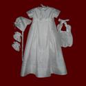 Boys Christening Romper With Detachable Gown With Embroidered Prayer & Accessories