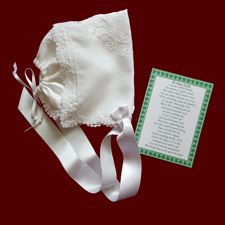 Click to Enlarge Picture - Irish Magic Hanky With Embroidered Shamrock Heart, Size 3-6 Months