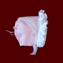 Pink Eyelet Bonnet With Removable Liner