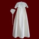 Click to Enlarge Picture - Silk Lord Fauntleroy Style Christening Romper With Detachable Gown